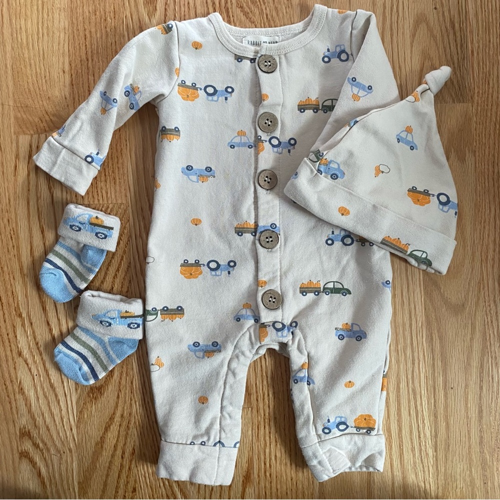 Baby Boy Onesie w/ Hat and Socks